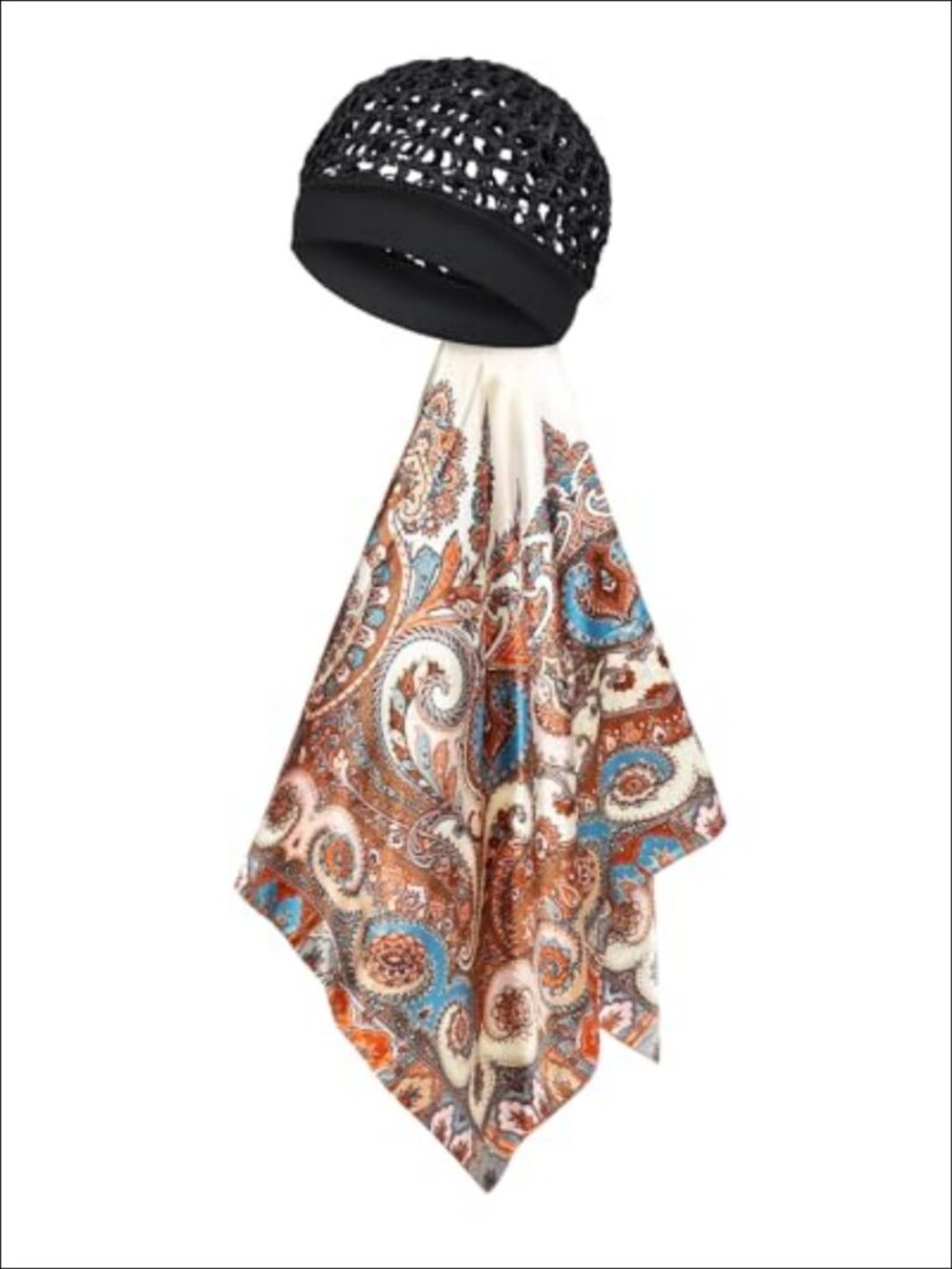 Satin Headband Hair Net Wrap Cap for Sleeping